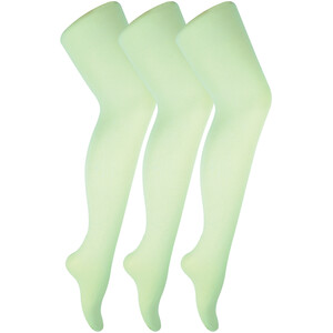 3 Pair 40 Denier Comfortable Soft Bright Pastel Coloured Tights - Green by Sock Snob