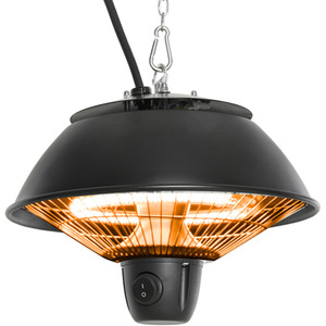 600W Halogen Ceiling Patio Heater - Black