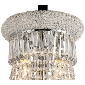 Alexandra Ceiling Pendant Chandelier 13 Light Polished Chrome, Crystal - Polished Chrome