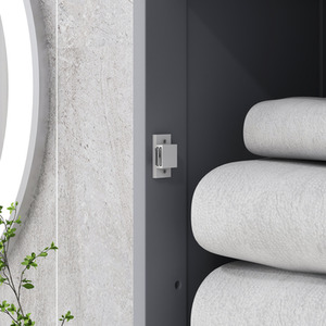 kleankin Restroom Tower with Multi-Tier Shelving - Grey by kleankin