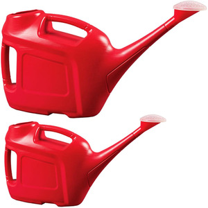 Red 6 Litre Lightweight Watering Can With Sprinkler Head and Handle - Red by STORM TRADING GROUP