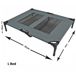 Elevated Dog Bed in Grey - Grey / L by Actiaspet