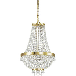 Caesar 6 Light Crystal Chandelier Gold Finish, G9 - Gold