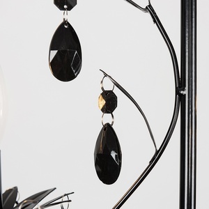 Odelia 3 Way Black Droplet Ceiling Light Chandelier - Black by ValueLights