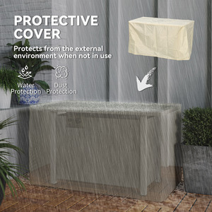 Outsunny 50,000 BTU Propane Gas Fire Pit Table with Wind Guard by Outsunny