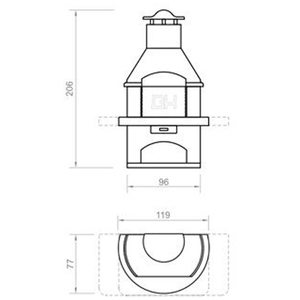 Rondo Dark Masonry BBQ - Grey by Callow