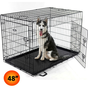 Black Dog Cage - Black / 76cm / 20.5kg by Easipet