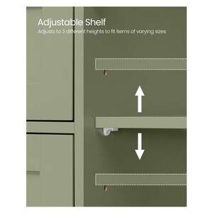 Bathroom Storage Cabinet with 4 Drawers - Green by VASAGLE