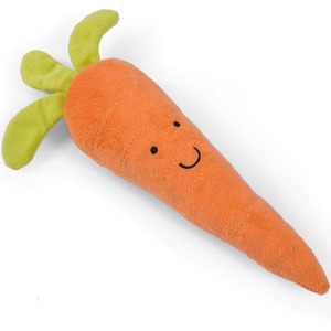 Petface Foodie Faces Fluffy Carrot Dog Toy - Orange by Petface