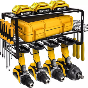 Wall Mounted Power Tool Organizer - Black by Dyzi