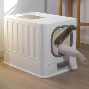 Kitty Litter Box Fully Enclosed Anti-Splashing by Livingandhome