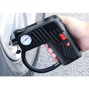 Five-in-One 12V Car Air Compressor - Black