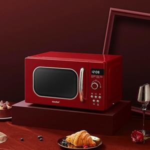 800W 20L Retro Microwave Oven with LED Display by Comfee