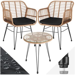 Molfetta Rattan Furniture Set - nature by tectake