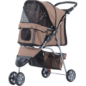 Pawhut Pet Travel Stroller - Brown by Pawhut