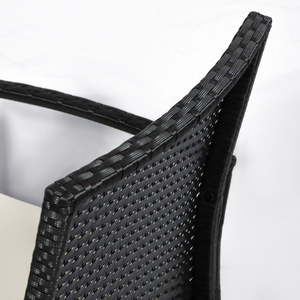 Outsunny 4PC Rattan Sofa Bistro Set - Black by Outsunny