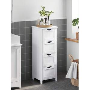 VASAGLE Bathroom Floor Storage Cabinet with 4 Drawers - White by VASAGLE