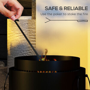 Outsunny Round Metal Smokeless Fire Pit by Outsunny