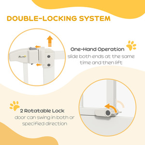 PawHut Adjustable Metal Pet Gate Safety Barrier by PawHut