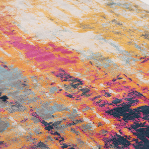 Bold Multicolour Distressed Abstract Living Area Rug by The Rug House