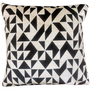 Shoreditch Black Geometric Cushion - Black
