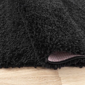 Desire Rugs Plain Living Room Fluffy Shaggy Area Rugs - Black / 60x220 by Desire Rugs