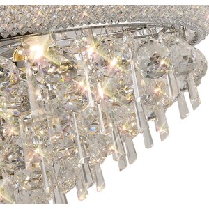 Alexandra Ceiling Pendant Chandelier 13 Light Polished Chrome, Crystal - Polished Chrome