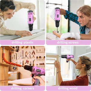 Cordless Drill 12V with Battery and Charger - Pink