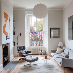 Fabbrico Art Deco Stained Glass Privacy Window Film by Creative Printing Solutions