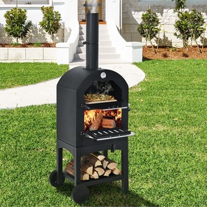 Portable Outdoor Pizza Oven - Black by Costway