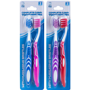 Pack of 2 Complete Clean Toothbrushes by Smile Plus