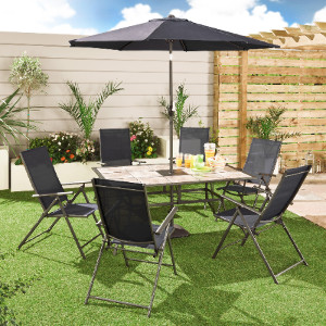 Rio 5 Position Garden Chair - Navy by Outdoor Essentials