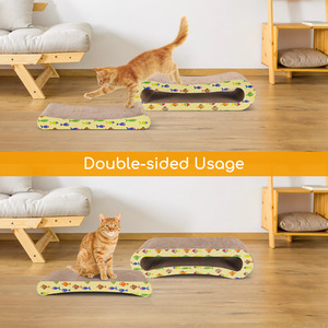 Cat Scratcher 2 in 1 Lounge Bed with Catnip - Brown by Nobleza