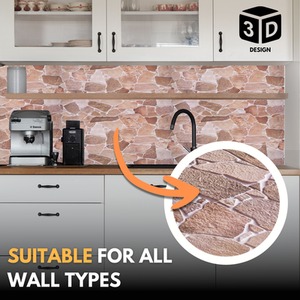 3D Wall Panels (96x48 cm) PVC Cladding Panel Wild Stone Effect by NOVECRAFTO