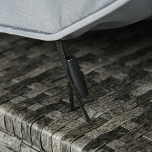 Outsunny 6 Seater Rattan Garden Furniture Set - Grey by Outsunny