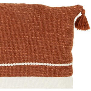 Arizona Cushion - Rust and White