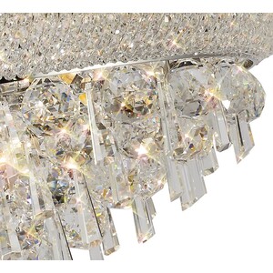 Alexandra Ceiling Pendant Chandelier 9 Light Polished Chrome, Crystal - Polished Chrome