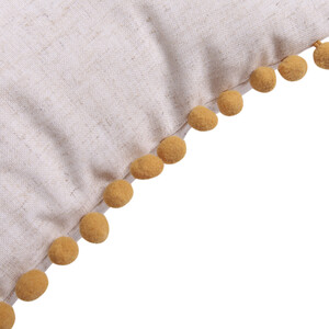Lets Snuggle Pom Pom Cushion - Yellow by Divante