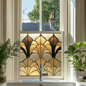 Alba Stained Glass Privacy Window Film by Creative Printing Solutions