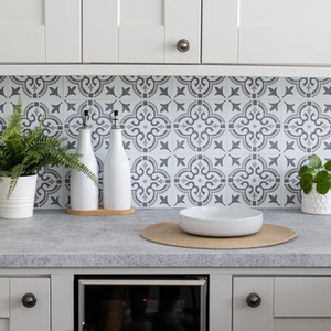 Jamila Grey Self-Adhesive Wall Tiles (6 Tiles) - Grey by d-c-fix