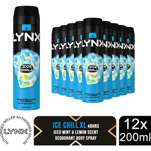 Lynx XL 48-Hour Odour Protection Body Spray Deodorant, 3 or 6 Pack, 200ml - Blue / 12 by Lynx