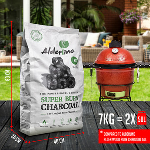 Alderline Superburn BBQ Charcoal Briquettes 7kg by Alderline