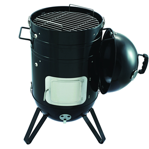 Premium Charcoal Smoker BBQ Grill with Hanging Rack - Black by Callow