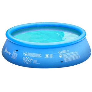 Family Sized Inflatable Pool with Hand Pump - Blue by Furnico Living Ltd