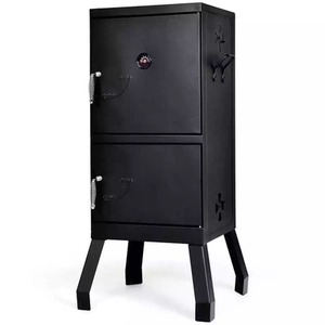 Vertical Charcoal Smoker BBQ - Black by Wyld and Coco