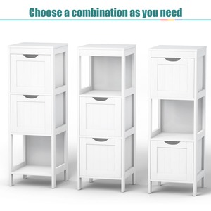 Bathroom Side Storage Cabinet - White by Costway