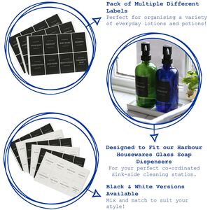 24pc Soap Dispenser Labels Set - Pack of 3 - White by Harbour Housewares