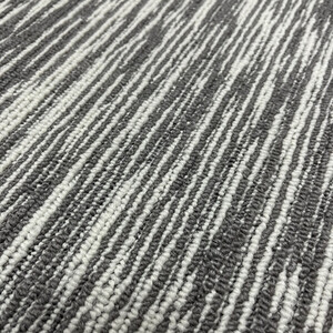 Broken Stripe Washable Runner - Grey