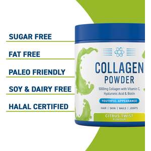 Flavoured Collagen Peptides Powder with Vitamin C Hyaluronic Acid Biotin - Citrus Twist / Citrus Twist by Applied Nutrition