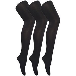 3 Pair Coloured Opaque 80 Denier Plain Block Colour Tights by Sock Snob